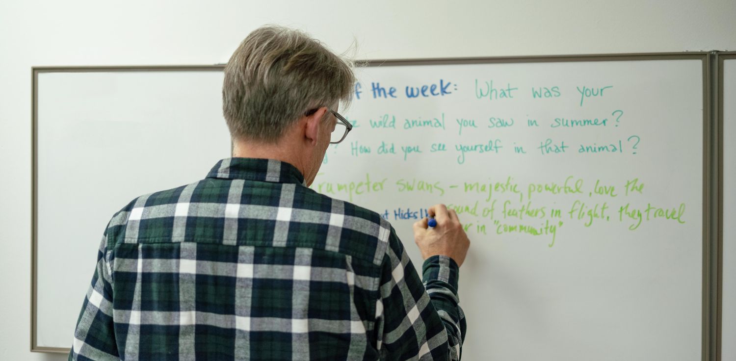 art of storytelling in marketing on a whiteboard