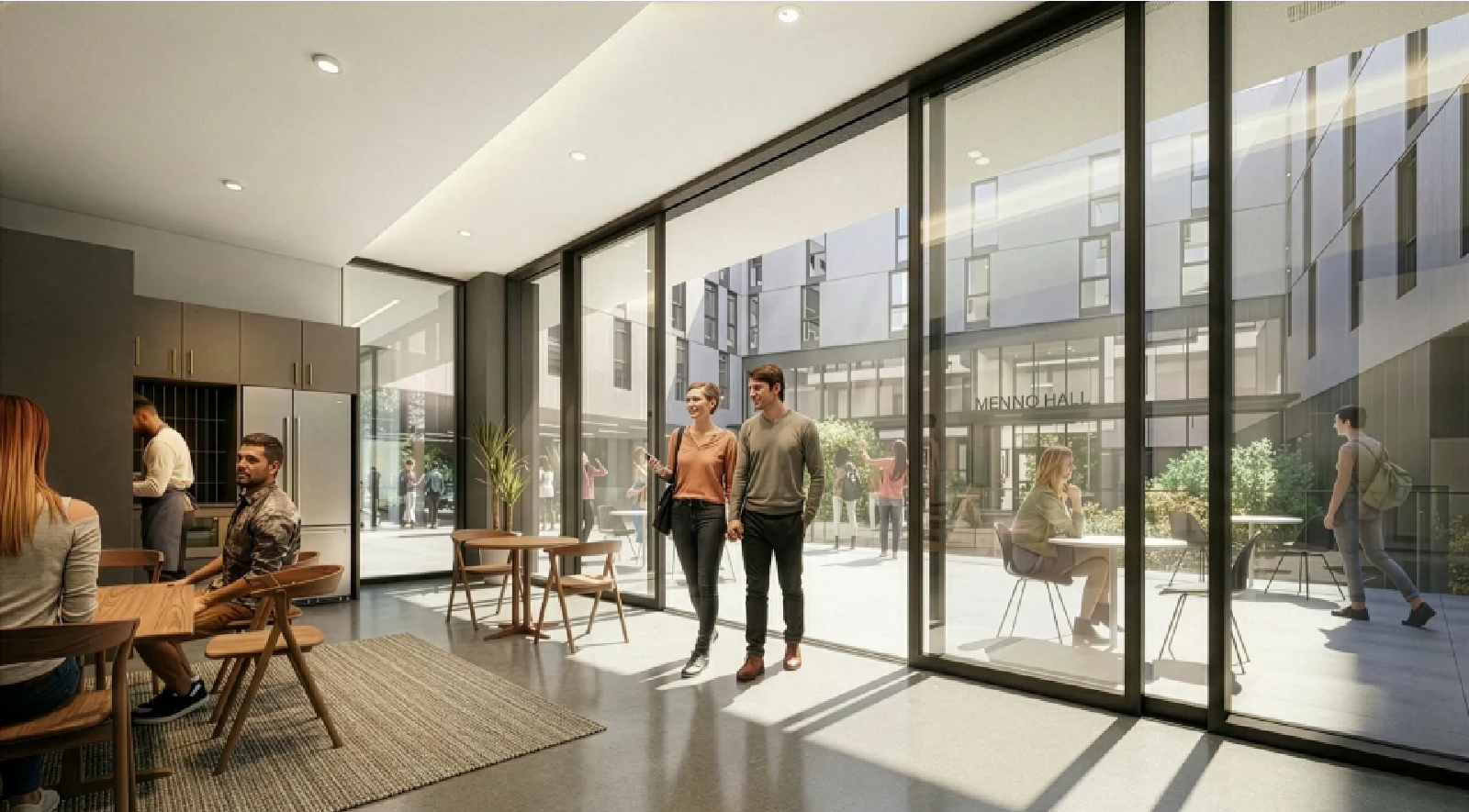 Common area rendering of Menno Hall