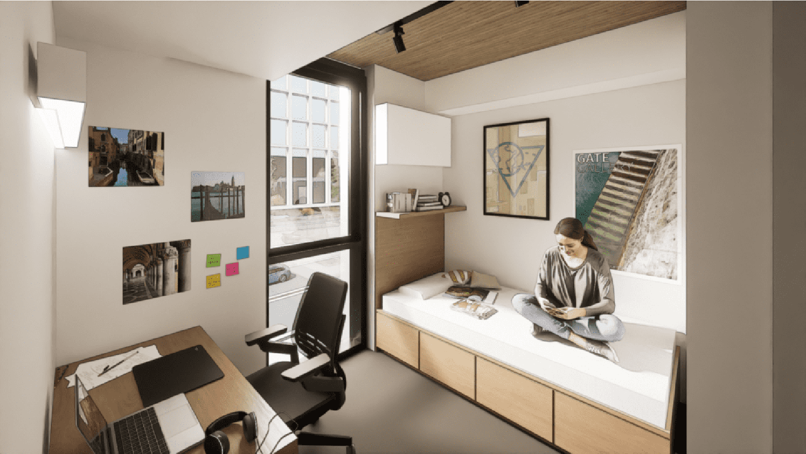 Pax House dorm room rendering